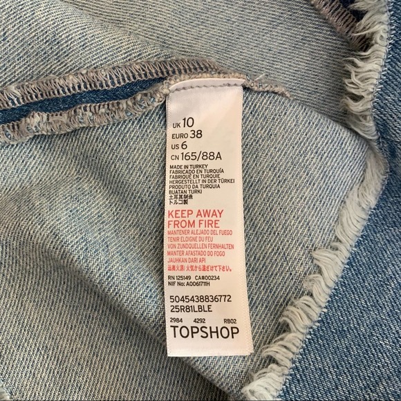 Topshop Lace-up Denim Slip Dress 6 - Picture 9 of 12